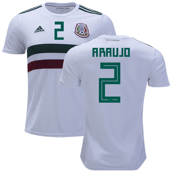 Mexico #2 Araujo Away Kid Soccer Country Jersey - Click Image to Close